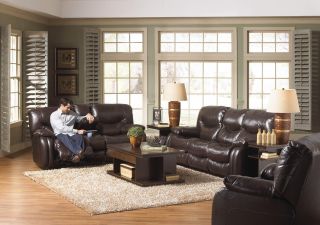Catnapper Arlington Power Sectional with Power Glider Recliner Top 