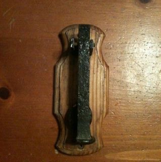 antique railroad tie nail doorknocker unique time left $ 23