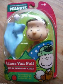 Linus Van Pelt w Hat Blanket Snowball Charlie Brown Peanuts Christmas 