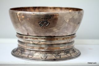Antique Tiffany Sterling Silver Wedding Punch Bowl