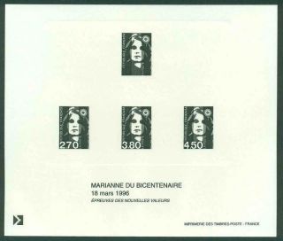 france marianne 1996 die proof sheet set 