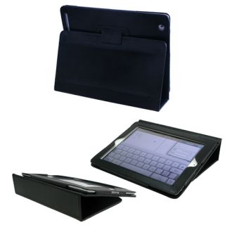 Apple iPad 2 Genuine Leather Smart Cover Stand Case Blk