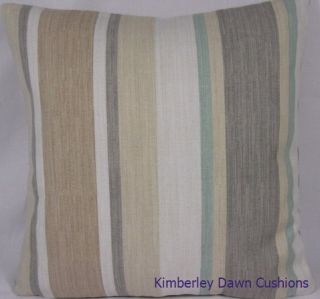 15  Laura Ashley Eau de Nil Awning Stripe Linen Fabric Scatter 