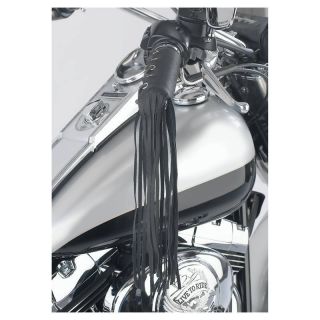 New Black Leather Motorcycle Riding Biker Handle Bar Grip Covers w 12 