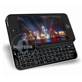 BACKLIGHT BLUETOOTH WIRELESS QWERTY SLIDER KEYBOARD CASE FOR iPHONE 5 