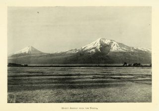 1906 Print Mount Ararat Turkey Middle East Volcano Landscape Historic 