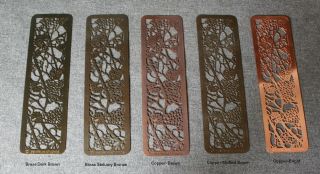 Zentrum Studios Tiffany Grape Arbor Pure Copper Mottled Brown Bookmark 