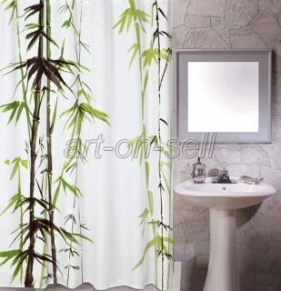 Bamboo Green New Design Bathroom Fabric Shower Curtain Free Shipping 