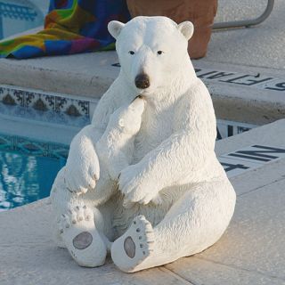 Artic Circle Polar Mama Bear Cub Pool Spa Garden Statue Wildlife 