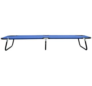Brand New Foldable Military Adventure Style Camping Cot Royal Blue 04 