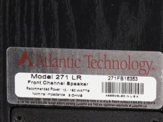 Atlantic Technology THX Front Channel Speakers Model 271 LR