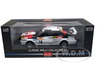 Brand new 118 scale diecast model of Audi Quattro Rally San Remo #16 