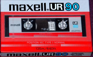 Maxell UR 90 SEALED Audio Blank Cassette Tape
