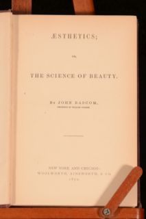 1872 Aesthetics The Science of Beauty John Bascom