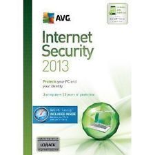 New Avg Internet Security 2013 3pc Pctuneup Lojack Retail SEALED Box 