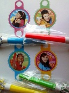 Four (4) Fresh Beat Band party favor blowouts   blowers craft  THESE 