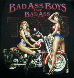   Dresser Motorcycle Bad Ass Boys Bad Ass Toys Biker T Shirt X48