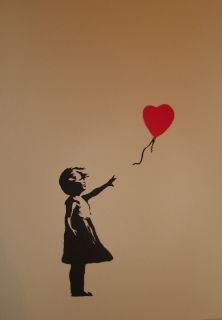 Banksy Girl with Red Balloon Screen Print