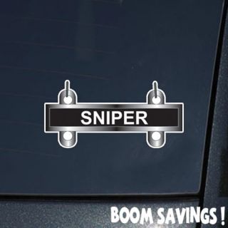 US Army Badge Marksman Bar Sniper Qualification Bar 6 Decal Sticker 