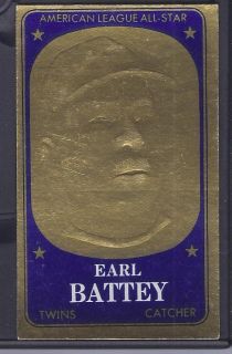1965 Earl Battey Minnesota Twins 70 Topps Embossed Insert