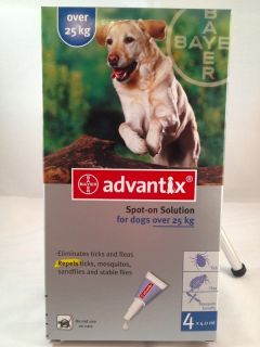 Bayer K9 Advantix 100 Blue 4 Pack for Dogs Over 55