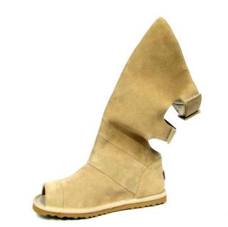 Australia Luxe Collective Suede Open Toe Sandal Boot Black or Sand 