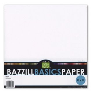 Bazzill Basics Bulk Textured Cardstock Pack 25 Sheets 8 5 x 11 White 