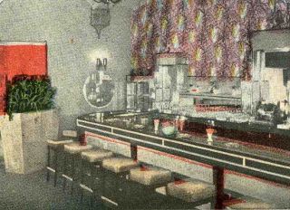 1940s Sky Garden Restaurant Cocktails Bar Sheboygan Postcard