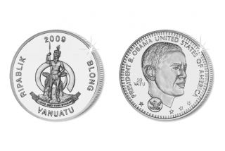 2009 Unc Cupro Nickel President Barak Obama Coin