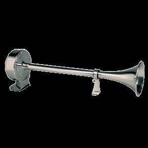 Ongaro Deluxe SS Single TRUMPET HORN   12V ~ WORLDWIDE SHIPPING from 