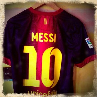 New Barcelona Barca Home Soccer Jersey Messi 10 Size M