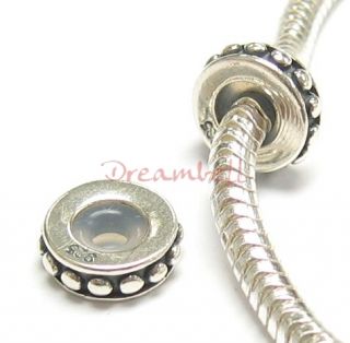 Silver Stopper Rubber Bead for European Charm Bracelets