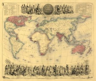  Empire 1855 Fullarton Map by J Bartholomew Large Reproduction