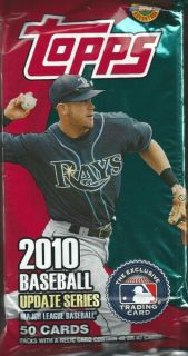 2010 Topps Update Jumbo Baseball Hobby Pack 50 Cards per Pack
