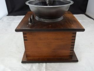   and Co Table Coffee Mill Bean Grinder Wooden Base with Drawer
