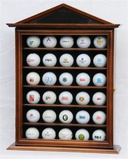 30 Golf Ball Designer Display Case Cabinet Wall Rack UV