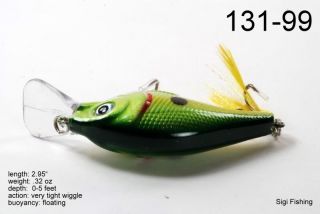   of Two 2.9 Tennessee Shad Bass Pike Trout Fishing Lure Bait Tackle