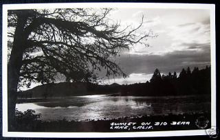 Big Bear Lake CA 1930s Sunset RPPC Frashers Fotos