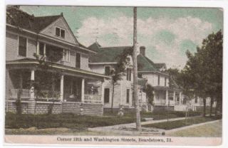 13th Washington Streets Beardstown Illinois Postcard