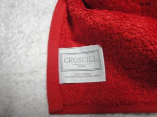 Croscill Indulgence Lacquer Red 30x56 Egyptian Cotton Bath Towel 