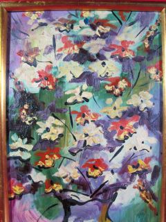 Paul Beauvoir Haitian Haiti Artist Oil Painting Flower Vase 1961 Yqz 