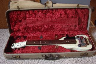 Vintage Regal Mother of Toilet Seat Lapsteel Guitar in Case