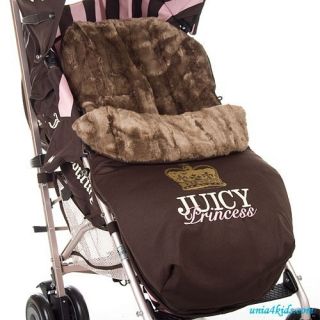 NEW Authentic JUICY COUTURE Baby Buggy Stroller Faux Fur FOOTMUFF by 