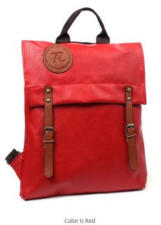 Square Vintage Leather School Backpacks   Casual Unisex Bags