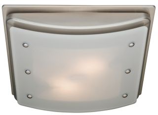 Hunter Contemporary Bath Vent Fan w Light Nightlight Brushed Nickel HR 