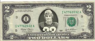 Washington Redskins Sammy Baugh $2 Dollar Bill Mint Rare $1