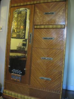 Bedroom Wardrobe Cabinet 1952 Art Deco Style