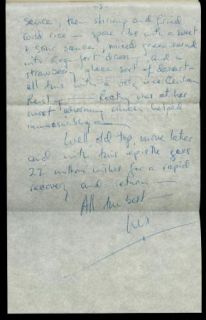 Lex Barker Vintage 1949 Signed Handwritten Letter 5 pgs Watson Webb 