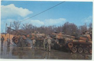 fort knox ky m60a1 tanks being washed postcard mailed yes we carry a 