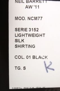 Neil Barrett New Woman Long Sleeves Shirts NCM77 3152 Col Black 